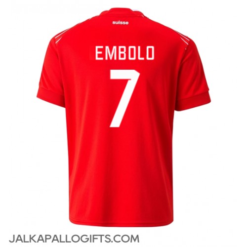 Sveitsi Breel Embolo #7 Kotipaita MM-kisat 2022 Lyhythihainen